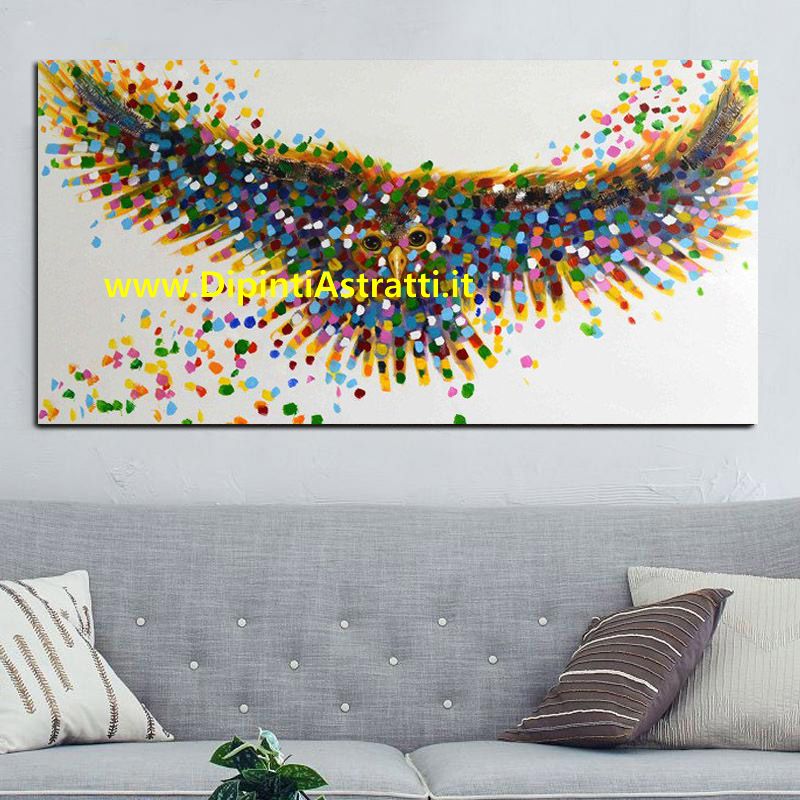QUADRO MODERNO AQUILA REALE ASTRATTA COLORATA